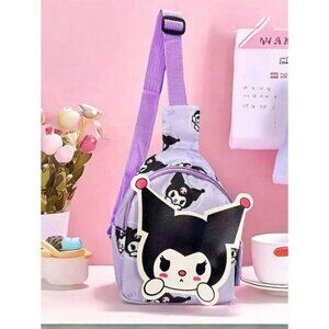Sanrio Cartoon Pattern Jade Dog Purple Melody One Shoulder Crossbody Chest Bag